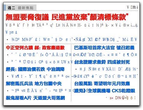 可怕的亂碼..